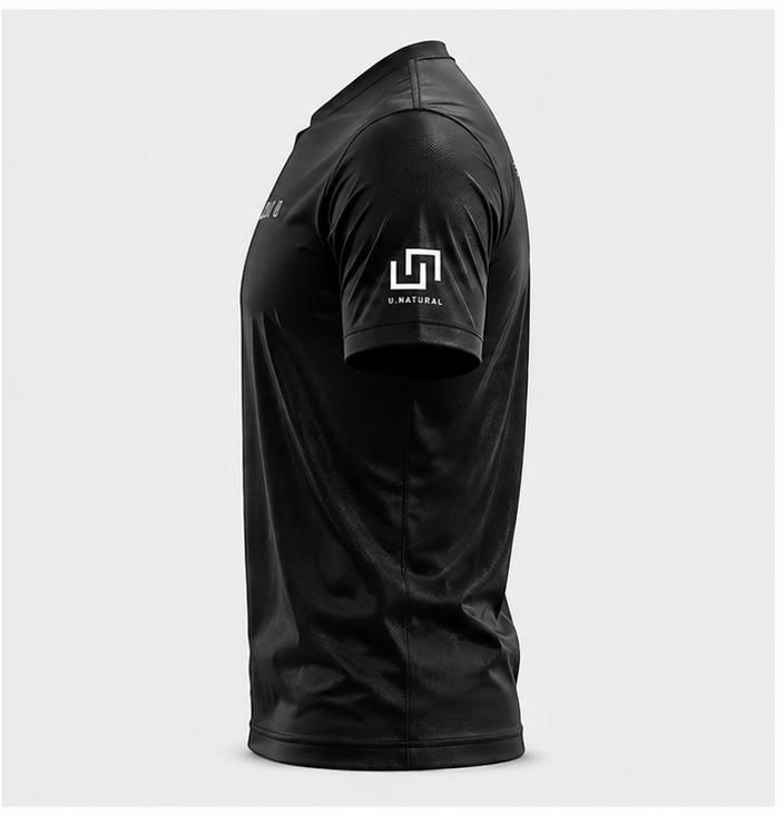 U-NATURAL PERFORMANCE T-SHIRT — PRETO