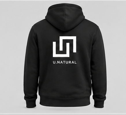 U-NATURAL HOODIE — PRETO