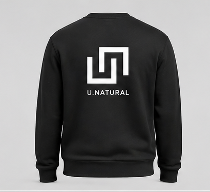 U-NATURAL CREWNECK — PRETO