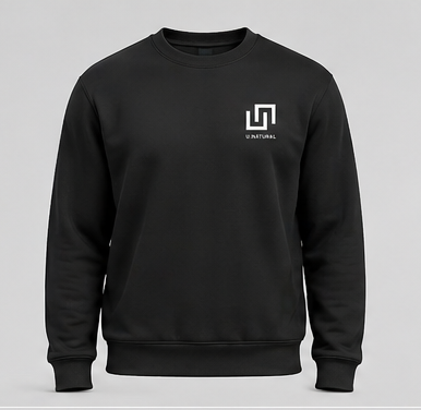 U-NATURAL CREWNECK — PRETO