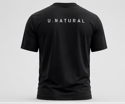 U-NATURAL CORE T-SHIRT - PRETO