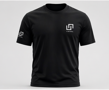U-NATURAL CORE T-SHIRT - PRETO